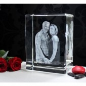 Adoquín de cristal 3D 110x75x65mm - 1 a 3 personas + columna de luz